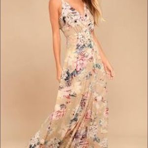 Lulu’s Floral Print Maxi Dress - NWT